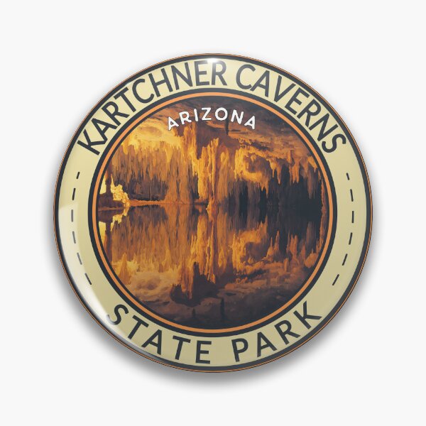 Item preview, Kartchner Caverns State Park Arizona Illustration Travel Art Badge designed and sold by KrisSidDesigns.