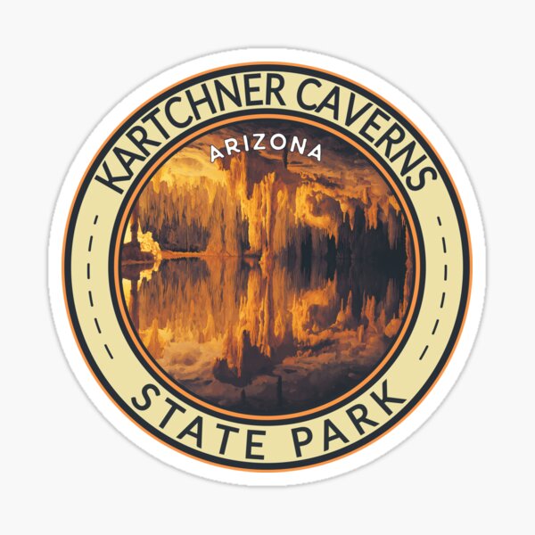 Item preview, Kartchner Caverns State Park Arizona Illustration Travel Art Badge designed and sold by KrisSidDesigns.