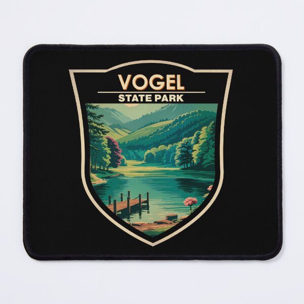 Item preview, Vogel State Park Georgia Illustration Travel Art Badge designed and sold by KrisSidDesigns.