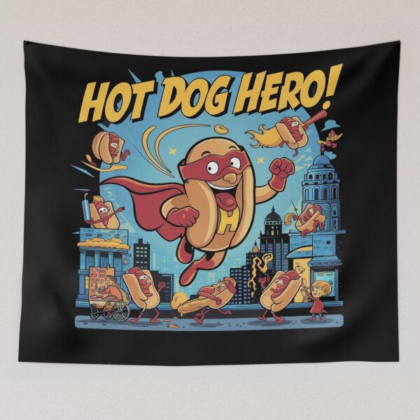 Item preview, Hot Dog Hero - Fun Food Lover Gift designed and sold by Kashear.