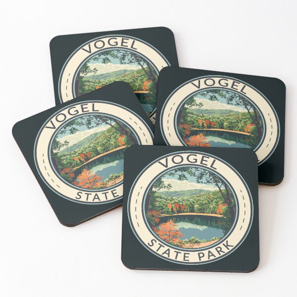 Item preview, Vogel State Park Georgia Illustration Travel Art Badge designed and sold by KrisSidDesigns.