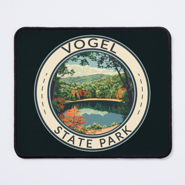 Item preview, Vogel State Park Georgia Illustration Travel Art Badge designed and sold by KrisSidDesigns.