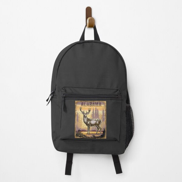 Item preview, "Vintage Alabama Deer Poster – State Wildlife Rustic Art" designed and sold by PastEcho.