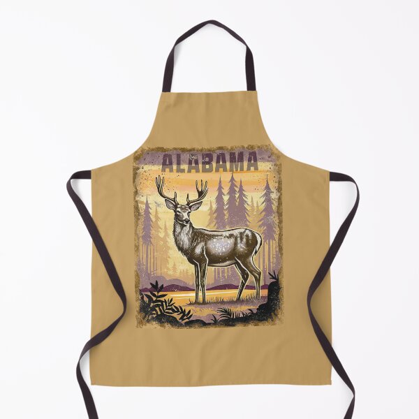 Item preview, "Vintage Alabama Deer Poster – State Wildlife Rustic Art" designed and sold by PastEcho.