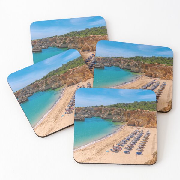 Item preview, Praia do Alemao Beach Portimao The Algarve Portugal with Umbrellas designed and sold by acceleratorhams.