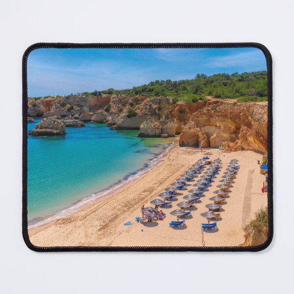 Item preview, Praia do Alemao Beach Portimao The Algarve Portugal with Umbrellas designed and sold by acceleratorhams.