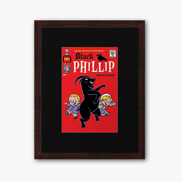 Little Horror Flicks - Black Phillip and his Friends Framed Art Print