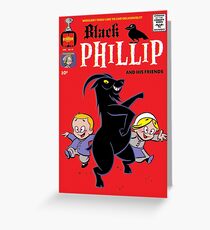 Little Horror Flicks - Black Phillip and his Friends Greeting Card