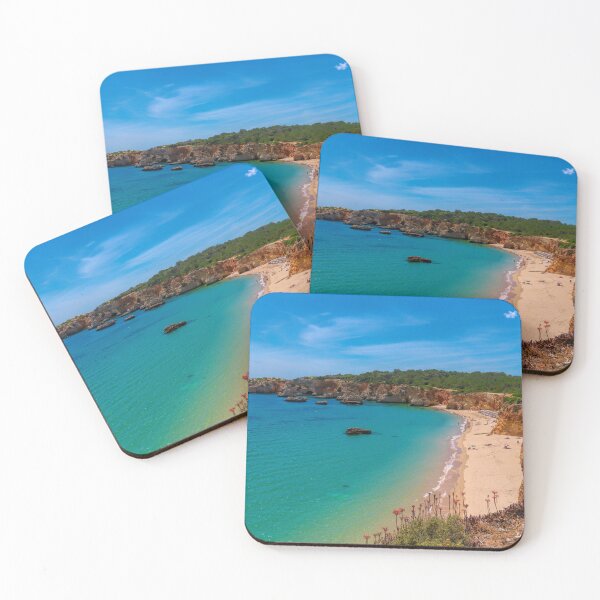 Item preview, Praia do Alemao beach Portimao The Algarve Portugal with Colourful Flowers designed and sold by acceleratorhams.