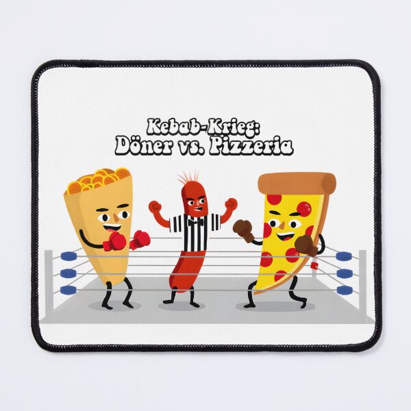 Item preview, Kebab-Krieg: Döner vs. Pizzeria – The Ultimate Food Fight Tee designed and sold by AnnDesignStudio.
