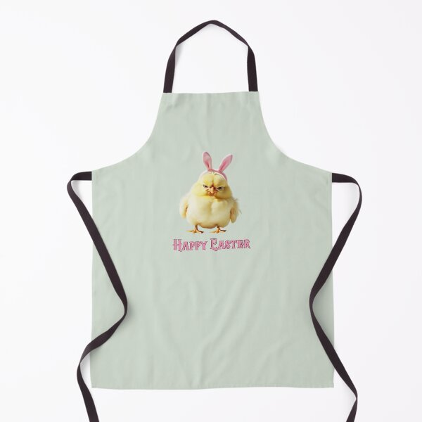 Item preview, Happy Easter grumpy chick with bunny ears designed and sold by FatBirdie.