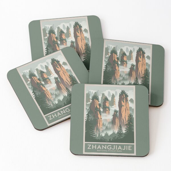 Item preview, Zhangjiajie National Forest Park China Travel Art Vintage designed and sold by KrisSidDesigns.