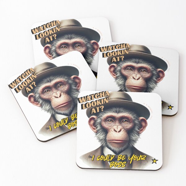 Item preview, LOOKING MONKEY/ STYLE/ URBAN MONKEY/ ELEGANT/ HAT/PHRASE FOR THE BOSS designed and sold by SylviaVal.