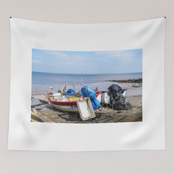 Item preview, Fishing boats on Sheringham beach, low tide designed and sold by yackers1.