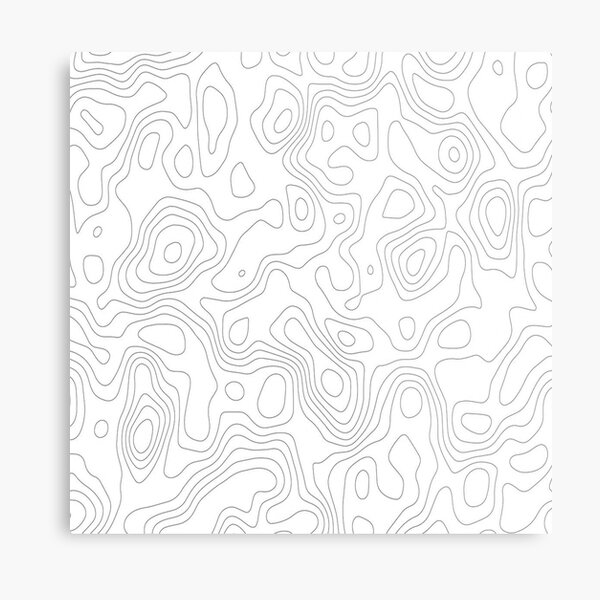 Item preview, Topographic Pattern White and Gray designed and sold by Rosettacustoms.