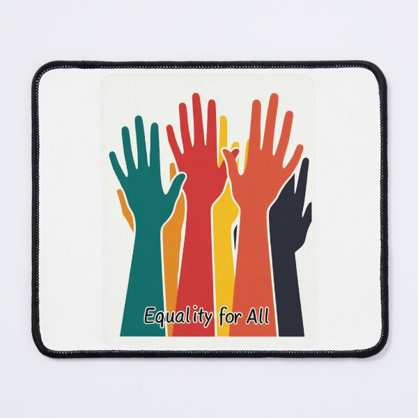 Item preview, Equality for All – Powerful Diversity and Inclusion Design with Raised Hands Symbolizing Unity, Social Change, and Justice for All designed and sold by ArtPetrenko90.
