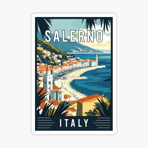 Item preview, Discover Amalfi Coast and Salerno in Italy - Travel Art designed and sold by turtlestart.
