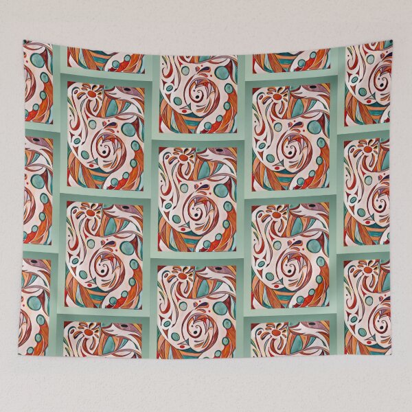 Item preview, Turquoise and Rust  designed and sold by oh-bi-me.