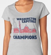 Washington Capitals 2018 Stanley Cup Champions Roster in City Skyline Women's Premium T-Shirt