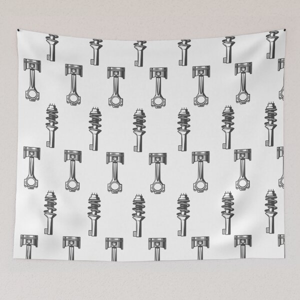 Item preview, Piston & Shock Pattern – Auto Mechanic Style designed and sold by ElseWorldDesign.