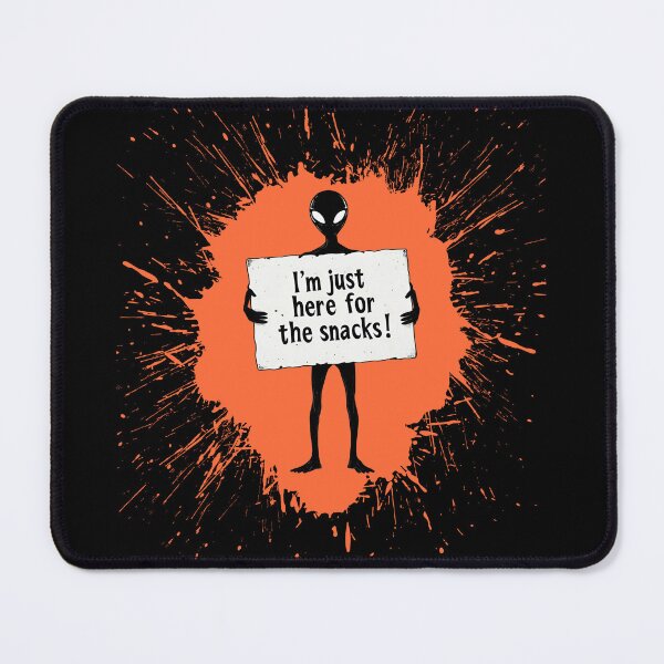 Item preview, Hungry Alien Visitor – Dark Humor Sci-Fi Art designed and sold by Dino-Lune.