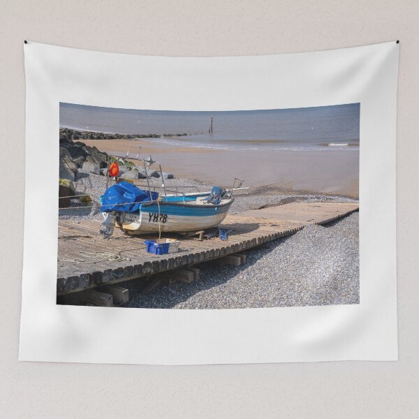 Item preview, Fishing boat on Sheringham beach at low tide designed and sold by yackers1.