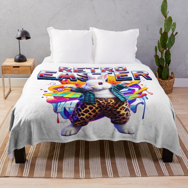 Item preview, Retro Easter Bunny T-Shirt – Groovy 80s Vibes for Spring Style designed and sold by AnnDesignStudio.