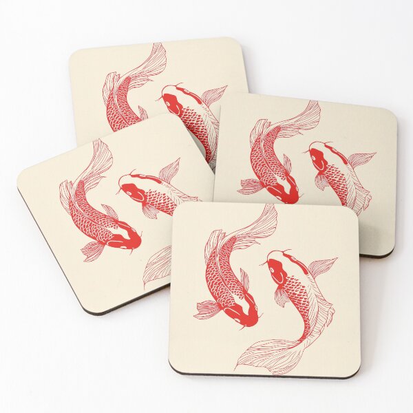 Item preview, Minimalist Japanese Red Koi Fish designed and sold by Nova~Prints.