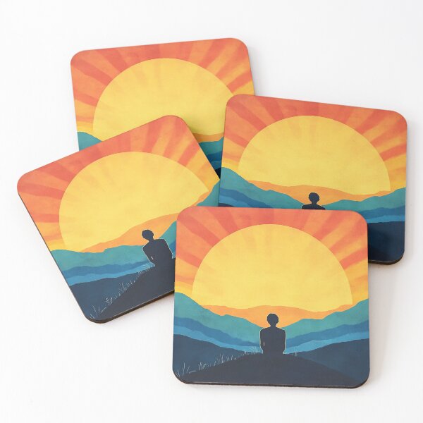 Item preview, Silhouette of a person embracing the sunrise, symbolizing renewal, inner peace, and a fresh start for mental well-being and personal growth	 designed and sold by ArtPetrenko90.