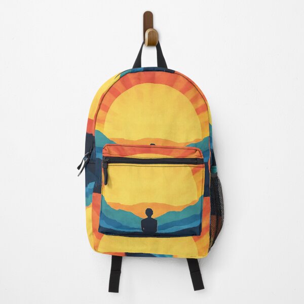 Item preview, Silhouette of a person embracing the sunrise, symbolizing renewal, inner peace, and a fresh start for mental well-being and personal growth designed and sold by ArtPetrenko90.