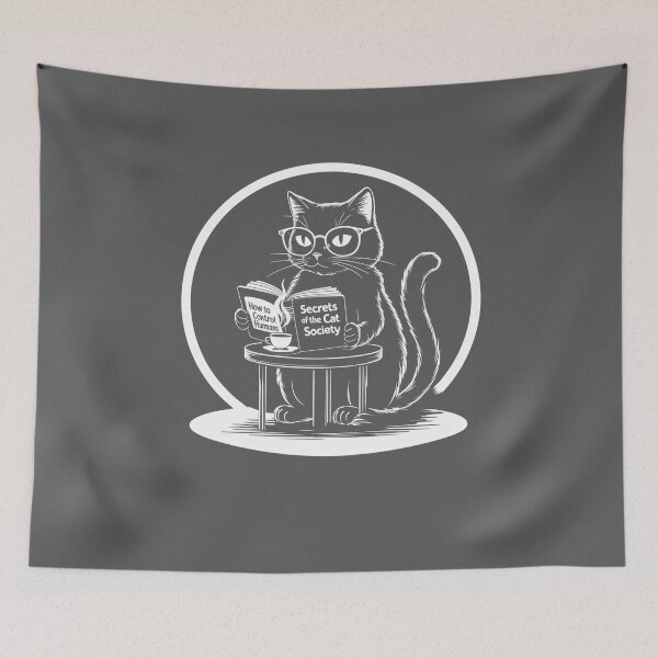 Item preview, Intelligent cat reads secret books designed and sold by ApriNoeScor.