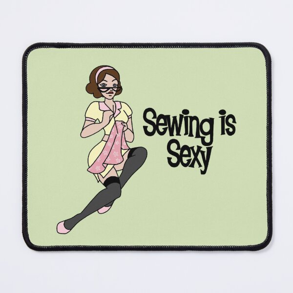 Item preview, sewing is sexy hand drawn print  designed and sold by miss madison creates.