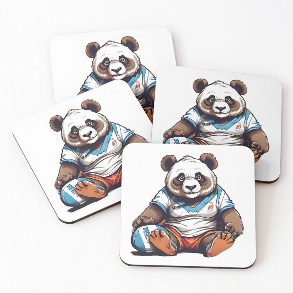 Item preview, panda playing rugby designed and sold by Karaz's Animal Kingdom.