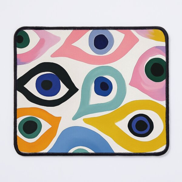 Item preview, Colorful Pink and Blue Abstract Evil Eye designed and sold by Nova~Prints.