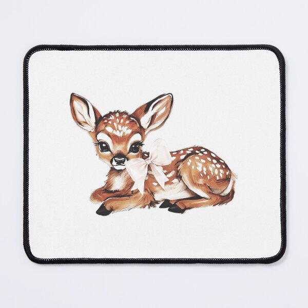 Item preview, Cute Coquette Aesthetic Fawn Wearing Bow for the Girlies Sticker designed and sold by HeavenTarnished.