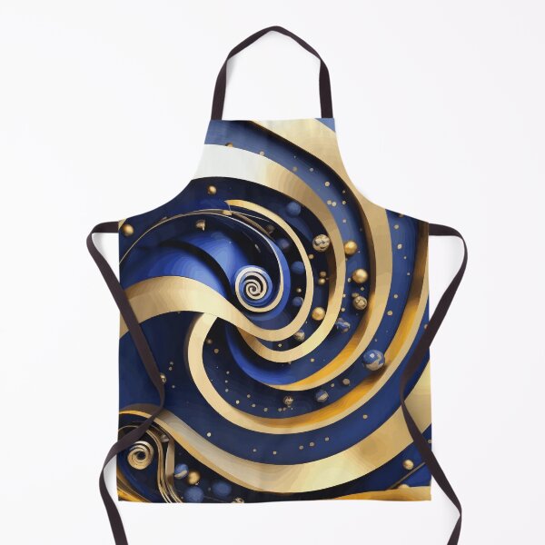Item preview, Abstract Spiral Blue and Gold Spiral designed and sold by Vicky Brago-Mitchell®.