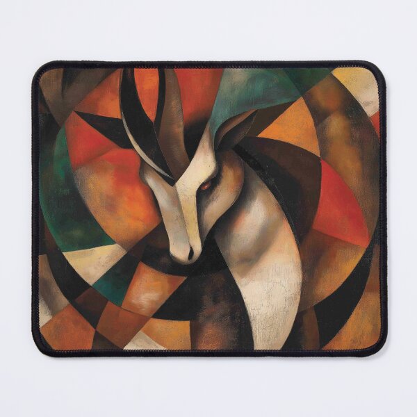 Item preview, A design of an antelope with a swirling geometry and earthy tones. designed and sold by HEMRO.