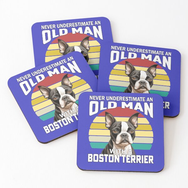 Item preview, Boston Terrier Dog Pet Owner Never Underestimate An Old Man With A Boston Terrier  designed and sold by fantasticdesign.