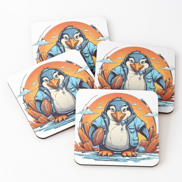 Item preview, penguin playing rugby designed and sold by Karaz's Animal Kingdom.