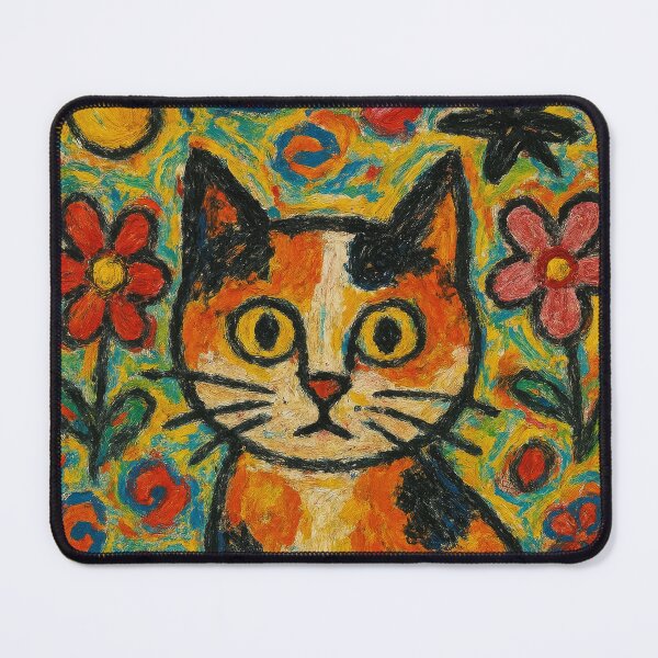 Item preview, Calico in Chaos – Outsider Art Whimsy designed and sold by LesChatsArt.