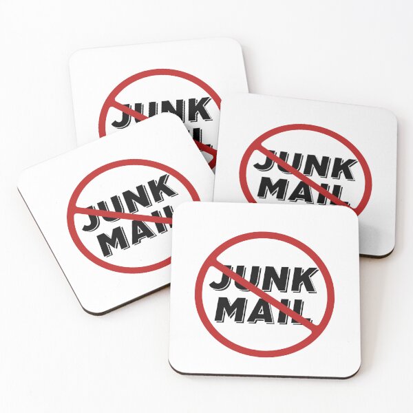 Item preview, Prohibited Junk Mail, Sign, Black, Red, White Signage designed and sold by AASparksDesigns.