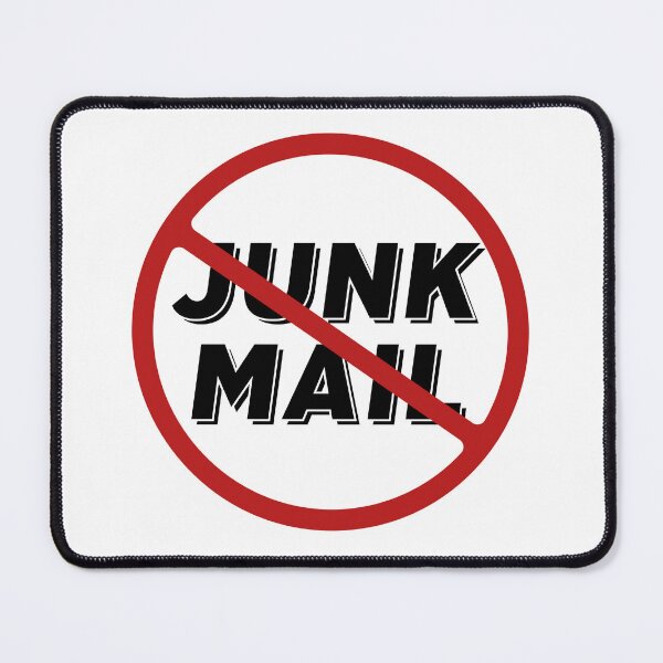 Item preview, Prohibited Junk Mail, Sign, Black, Red, White Signage designed and sold by AASparksDesigns.