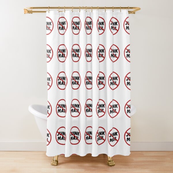 Item preview, Prohibited Junk Mail, Sign, Black, Red, White Signage designed and sold by AASparksDesigns.