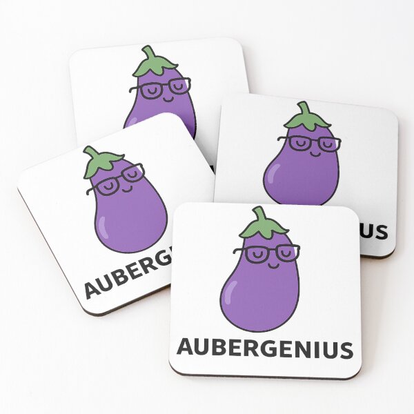 Item preview, Aubergenius – Smart Eggplant Pun Design designed and sold by flwy-design.
