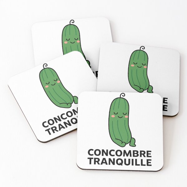 Item preview, Concombre tranquille – Chill Cucumber French Pun designed and sold by flwy-design.