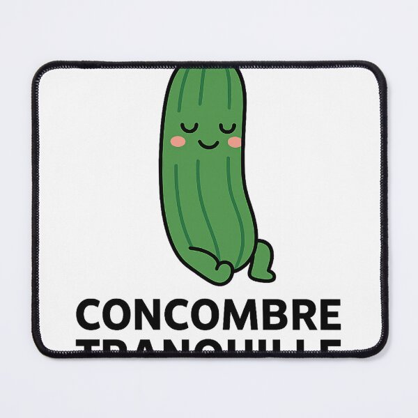 Item preview, Concombre tranquille – Chill Cucumber French Pun designed and sold by flwy-design.