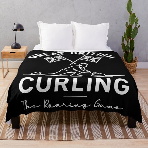 Item preview, Great British Curling: Retro Stone & Flags Design (white) designed and sold by jimmy-digital.