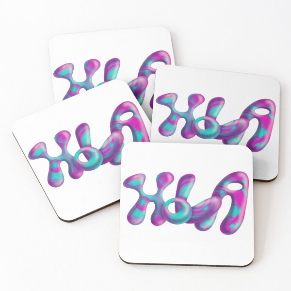 Item preview, Hello Psychedelic in turquoise and pink in 3D designed and sold by CecyLL.
