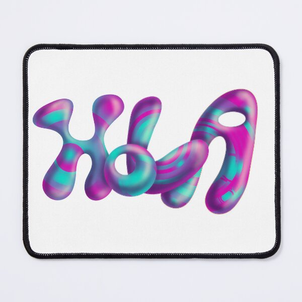 Item preview, Hello Psychedelic in turquoise and pink in 3D designed and sold by CecyLL.