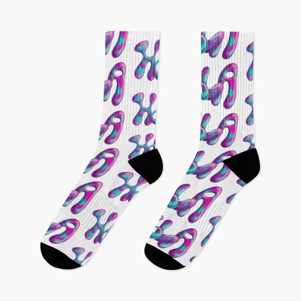 Item preview, Hello Psychedelic in turquoise and pink in 3D designed and sold by CecyLL.